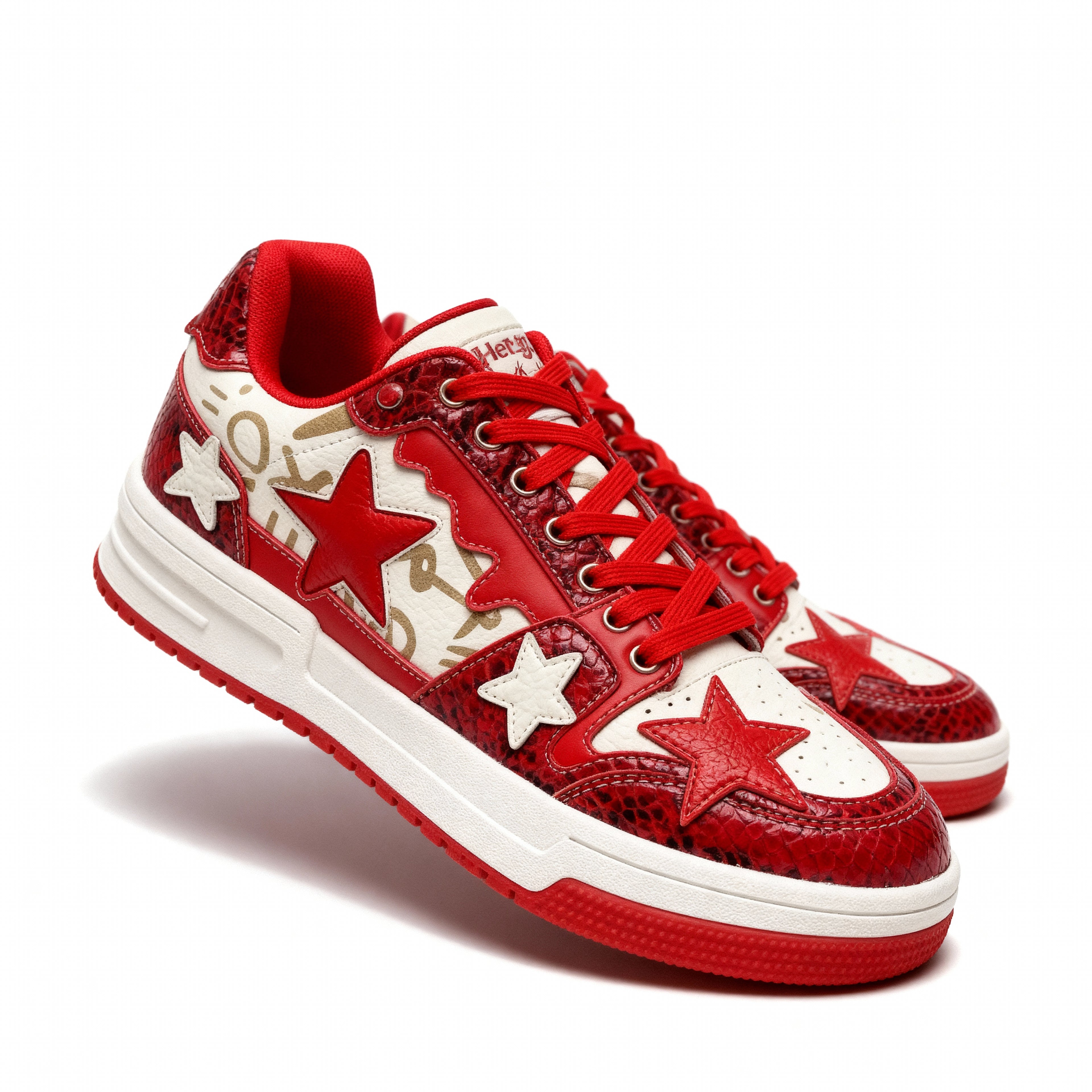 Sneaker Red Star Graffiti