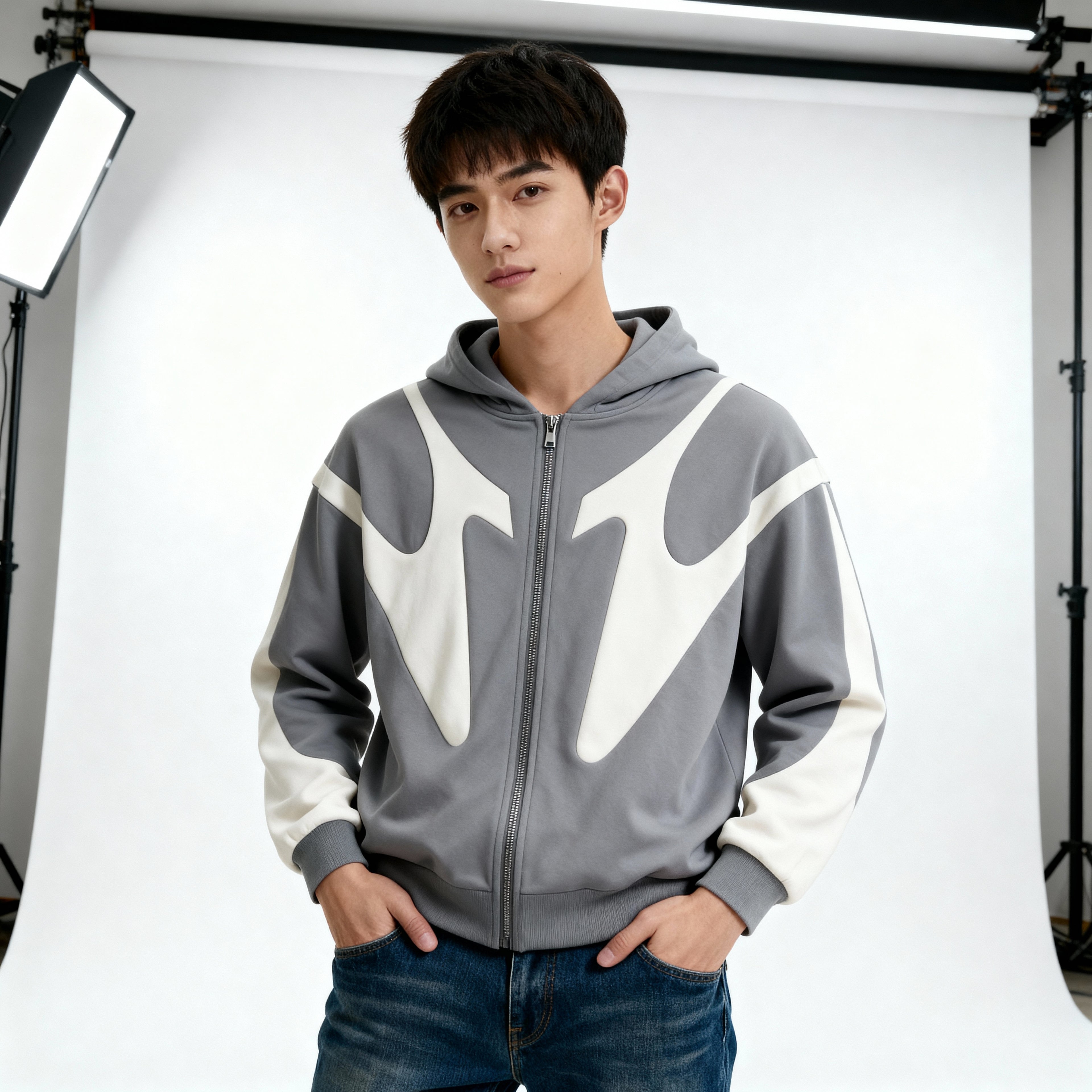 Hanorac Grey Hood