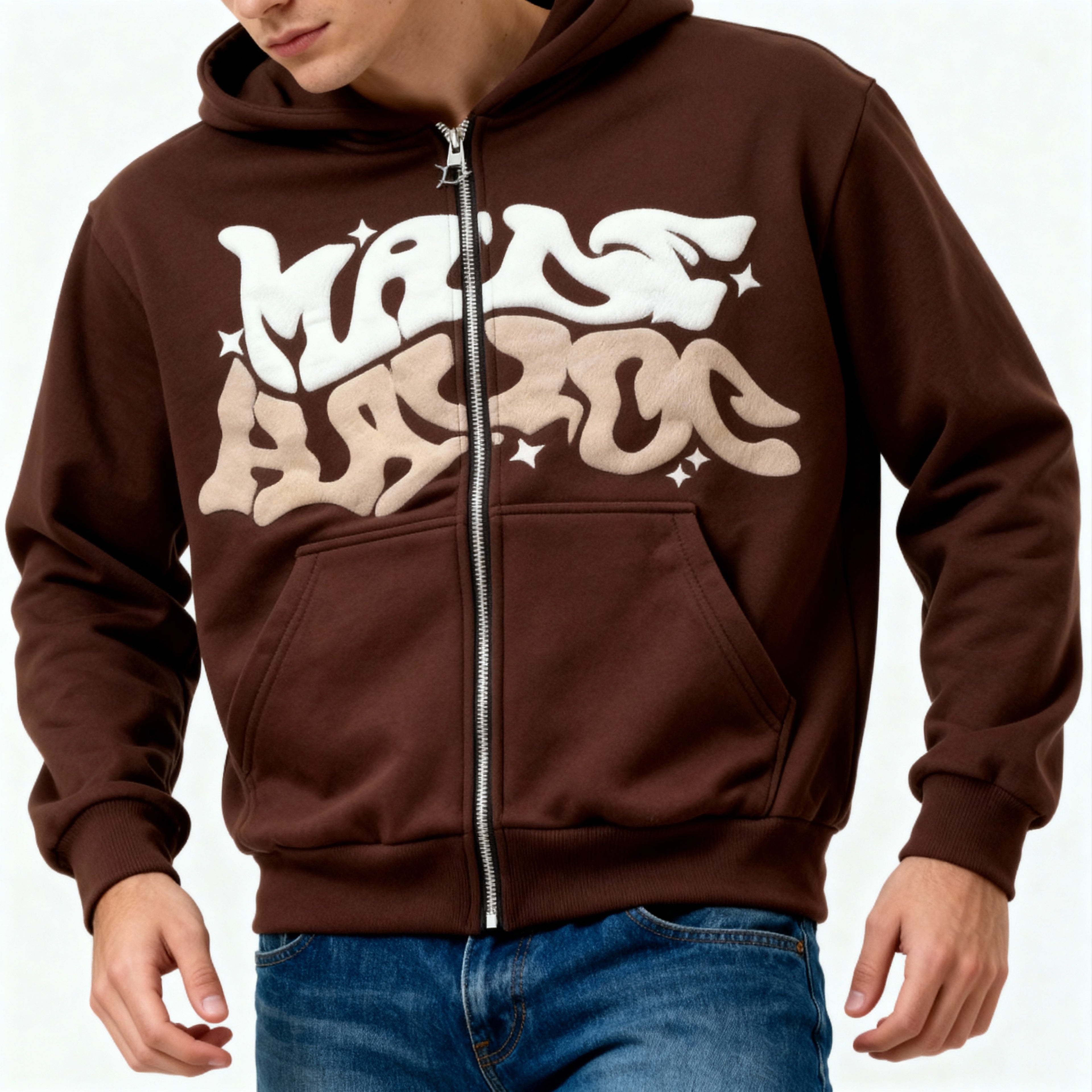 Hanorac Squishy Graffiti Brown
