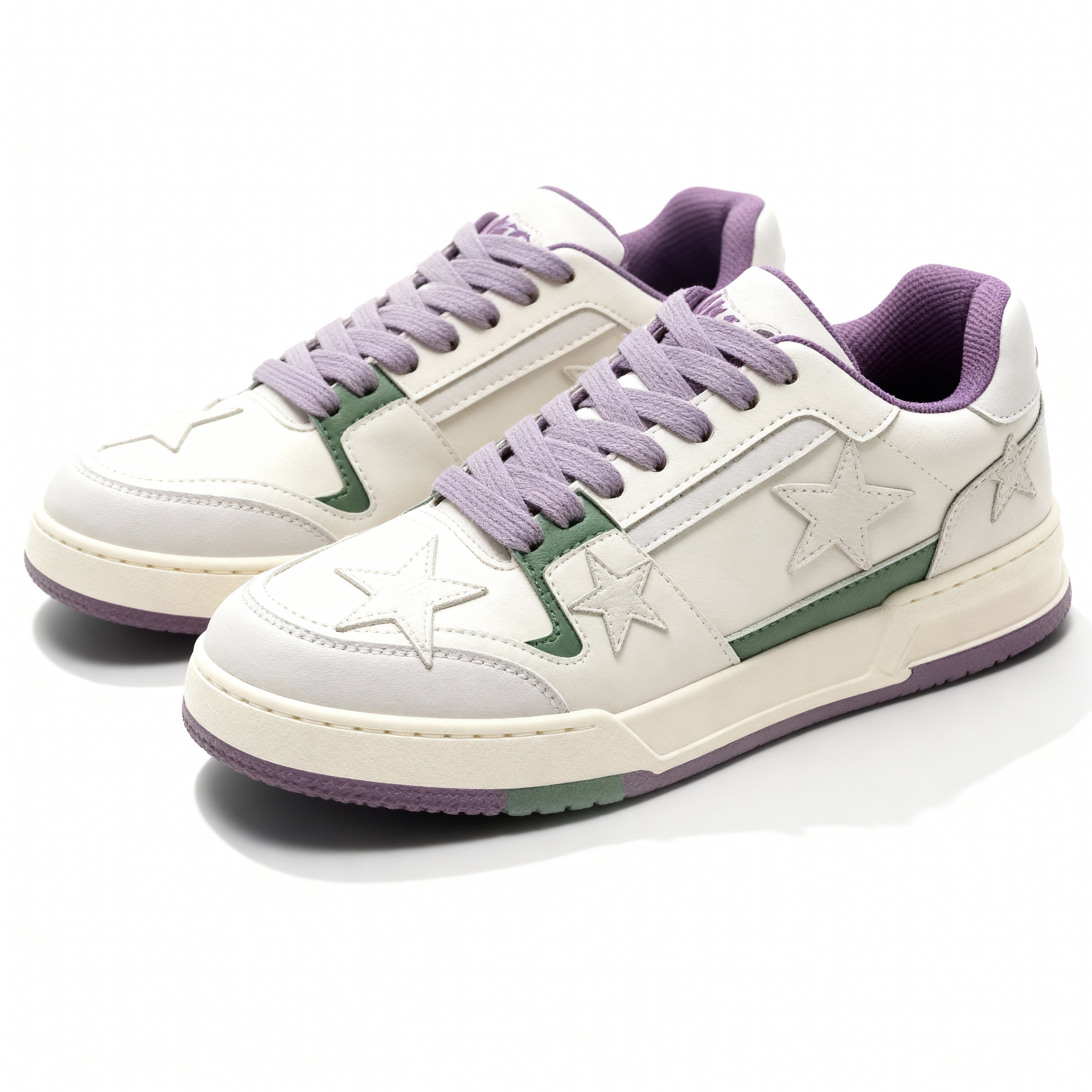 Sneaker White Purple Star